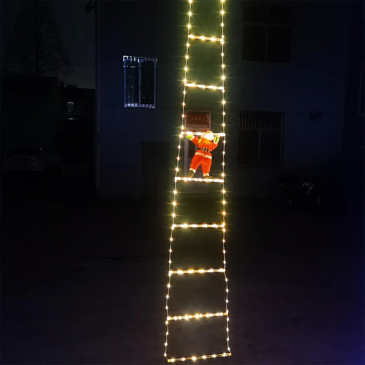 3M Santa Claus Climbing Ladder Outdoor Christmas Decoration