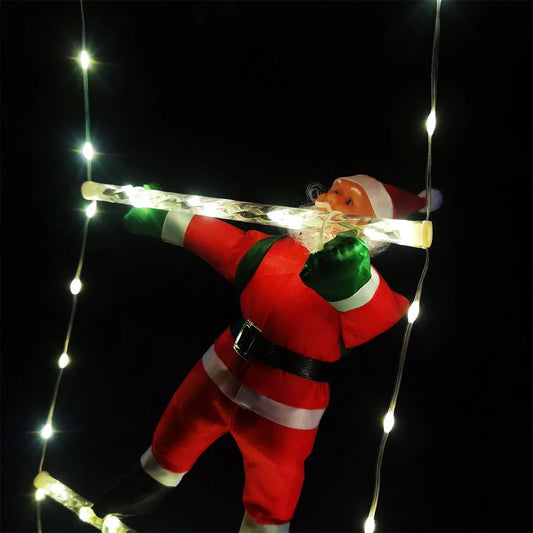 3M Santa Claus Climbing Ladder Outdoor Christmas Decoration